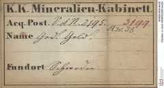 Etiketten zu Gold (NHMW-MIN-Aw38)